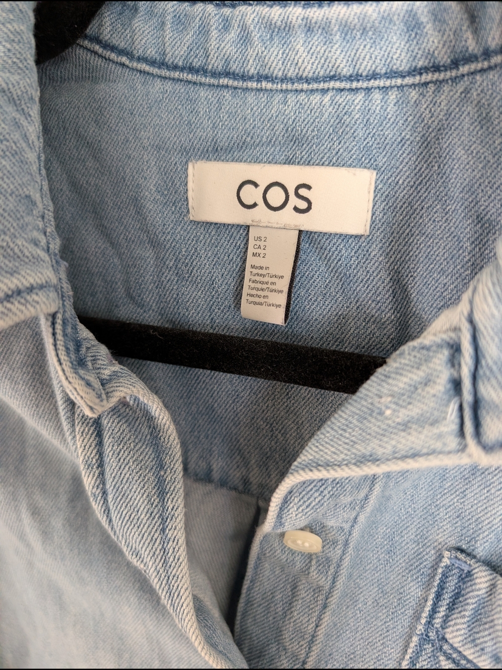 COS Light Blue Denim Shirt Jacket - Picture 3 of 4